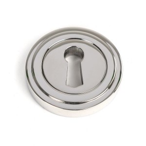 From The Anvil - Polished Marine SS (316) Round Escutcheon (Art Deco) 49869