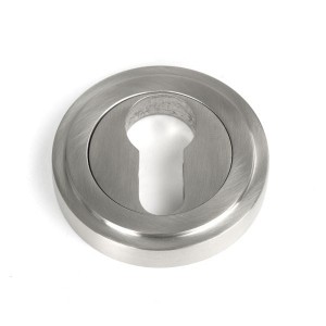From The Anvil - Satin Marine SS (316) Round Euro Escutcheon (Art Deco) 49873