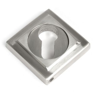 From The Anvil - Satin Marine SS (316) Round Euro Escutcheon (Square) 49875