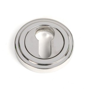 From The Anvil - Polished Marine SS (316) Round Euro Escutcheon (Art Deco) 49877