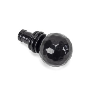 From The Anvil - Black Hammered Ball Curtain Finial (Pair) 49901