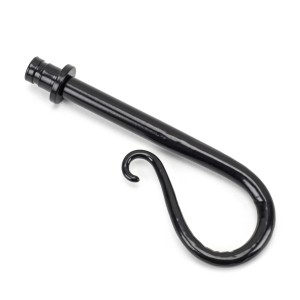 From The Anvil - Black Shepherd's Crook Curtain Finial (Pair) 49902