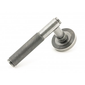 From The Anvil - Pewter Brompton Lever On Rose Set (Beehive Rose) Unsprung 50015