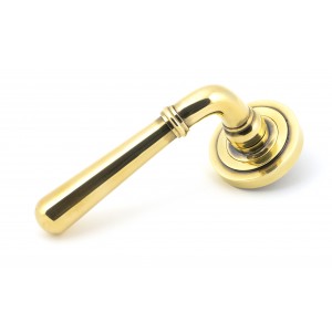 From The Anvil - Aged Brass Newbury Lever On Rose Set (Art Deco) Unsprung 50018