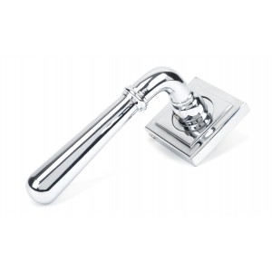 From The Anvil - Polished Chrome Newbury Lever On Rose Set (Square) Unsprung 50024