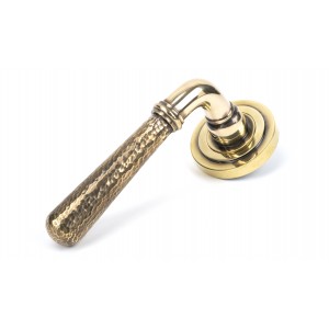 From The Anvil - Aged Brass Hammered Newbury Lever On Rose Set (Art Deco) Unsprung - 50038