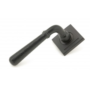 From The Anvil - Aged Bronze Hammered Newbury Lever On Rose Set (Square) Unsprung - 50052
