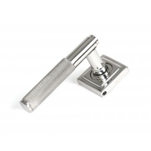 From The Anvil - Satin Marine SS (316) Brompton Lever On Rose Set (Square) Unsprung 50068