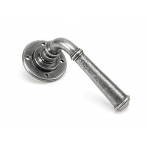 From The Anvil - Pewter Regency Lever On Rose Set Unsprung 50098