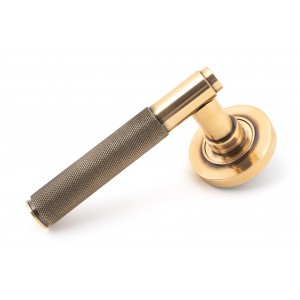From The Anvil - Polished Bronze Brompton Lever On Rose Set (Plain) Unsprung 50103