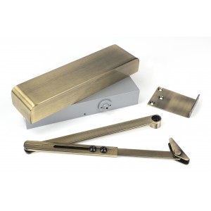 From The Anvil - Aged Brass Size 2-5 Door Closer & Cover 50107