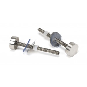 From The Anvil - Satin Marine SS (304) 100mm Bolt Fixings For T Bar (2) 50271