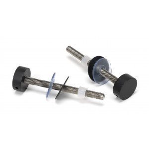 From The Anvil - Matt Black SS (304) 100mm Bolt Fixings For T Bar (2) 50273