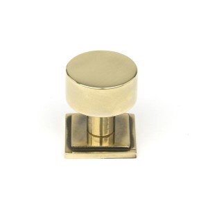 From The Anvil - Aged Brass Kelso Cabinet Knob - 25mm (Square) 50306
