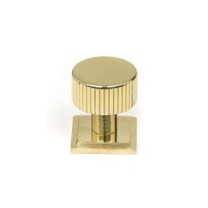 From The Anvil - Polished Brass Judd Cabinet Knob - 25mm (Square) 50363