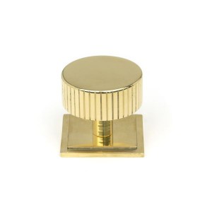 From The Anvil - Polished Brass Judd Cabinet Knob - 38mm (Square) 50369