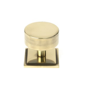 From The Anvil - Aged Brass Kelso Cabinet Knob - 38mm (Square) 50375