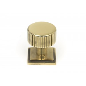From The Anvil - Aged Brass Judd Cabinet Knob - 25mm (Square) 50379