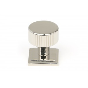 From The Anvil - Polished Nickel Judd Cabinet Knob - 25mm (Square) 50391