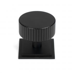 From The Anvil - Matt Black Judd Cabinet Knob - 38mm (Square) 50432