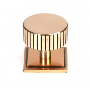 From The Anvil - Polished Bronze Judd Cabinet Knob - 38mm (Square) 50480