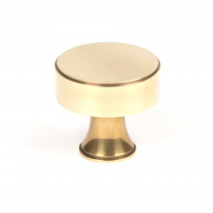 From The Anvil - Aged Brass Scully Cabinet Knob - 38mm 50500