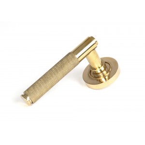 From The Anvil - Polished Brass Brompton Lever On Rose Set (Plain) 50605