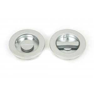 From The Anvil - Satin Chrome 60mm Plain Round Pull - Privacy Set 50650