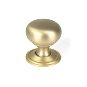 From The Anvil - Satin Brass Mushroom Cabinet Knob - 32mm 50929