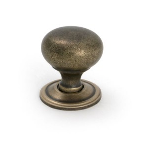 From The Anvil - Burnished Brass Mushroom Cabinet Knob 32mm [50954]