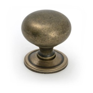 From The Anvil - Burnished Brass Mushroom Cabinet Knob 38mm [50955]