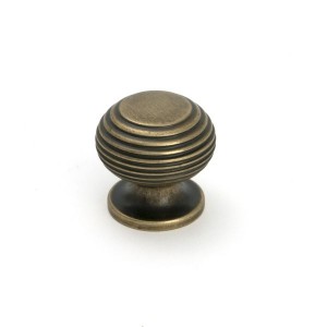 From The Anvil - Burnished Brass Beehive Cabinet Knob 30mm [50956]