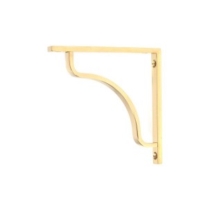 From The Anvil - Polished Brass Abingdon Shelf Bracket 150 x 150mm 51085