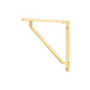 From The Anvil - Polished Brass Barton Shelf Bracket 150 x 150mm 51105