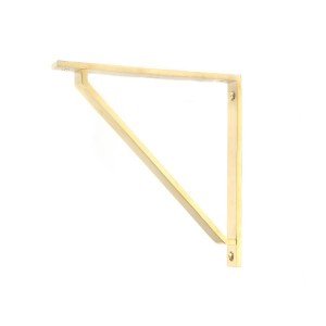 From The Anvil - Polished Brass Barton Shelf Bracket 200 x 200mm 51115