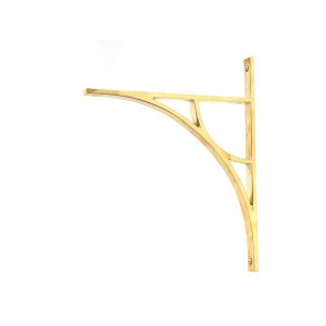From The Anvil - Polished Brass Tyne Shelf Bracket 314 x 250mm 51175
