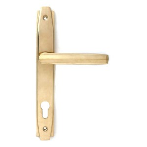 From The Anvil - Polished Brass Art Deco Slimline Lever Espagnolette Lock Set 51185