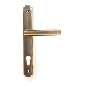 From The Anvil - Polished Bronze Art Deco Slimline Lever Espagnolette Lock Set 51190