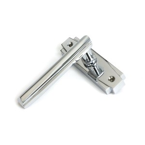 From The Anvil - Polished Chrome Art Deco Lever On Rose Set 51194