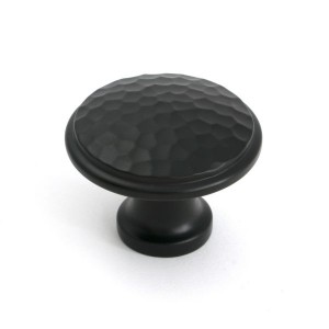 From The Anvil - Aged Bronze Hammered Cabinet Knob - Large [51294]