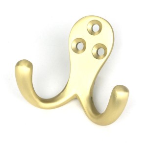 From The Anvil - Satin Brass Celtic Double Robe Hook 51304