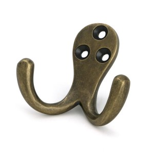 From The Anvil - Burnished Brass Celtic Double Robe Hook [51305]