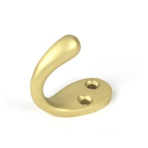 From The Anvil - Satin Brass Celtic Single Robe Hook 51306
