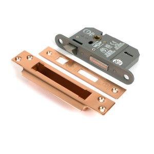 From The Anvil - Polished Bronze 2.5inch 5 Lever BS Sash Lock KA [51362]