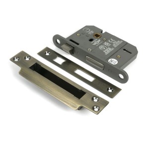 From The Anvil - Aged Brass 3inch 5 Lever BS Sash Lock KA [51366]