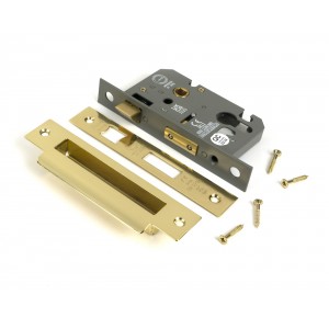 From The Anvil - Polished Brass 2.5 inch Euro Profile Sash Lock [51375]