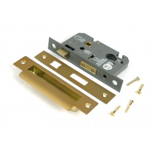 From The Anvil - Satin Brass 2.5 inch Euro Profile Sash Lock [51377]