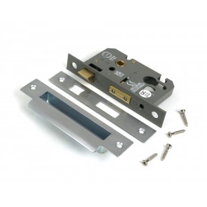 From The Anvil - Satin Chrome 2.5 inch Euro Profile Sash Lock [51380]