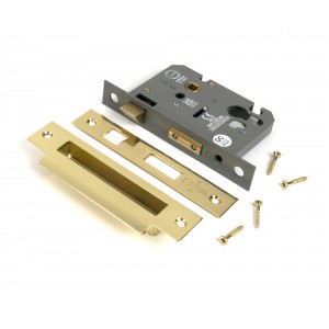 From The Anvil - Polished Brass 3 inch Euro Profile Sash Lock [51385]