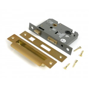 From The Anvil - Satin Brass 3 inch Euro Profile Sash Lock [51387]